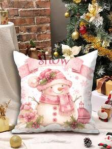 4 vỏ gối nhung ngắn polyester phong cách Giáng sinh bán chạy, vỏ gối trang trí ghế sofa - Nhiều màu - Xem 4