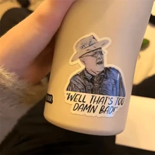 1pc Humorous Graffiti Sticker Movie Quote Sticker 'Well That's Too Damn Bad!' Waterproof Vinyl Diy PVC Well Sticker Removable Decal High Quality And Durable For Kindle, Water Bottles, Cups,Helmets,Trunks, Bumpers,Notebooks,Phones, Cars & Laptops Etc. - Multicolor - View 3