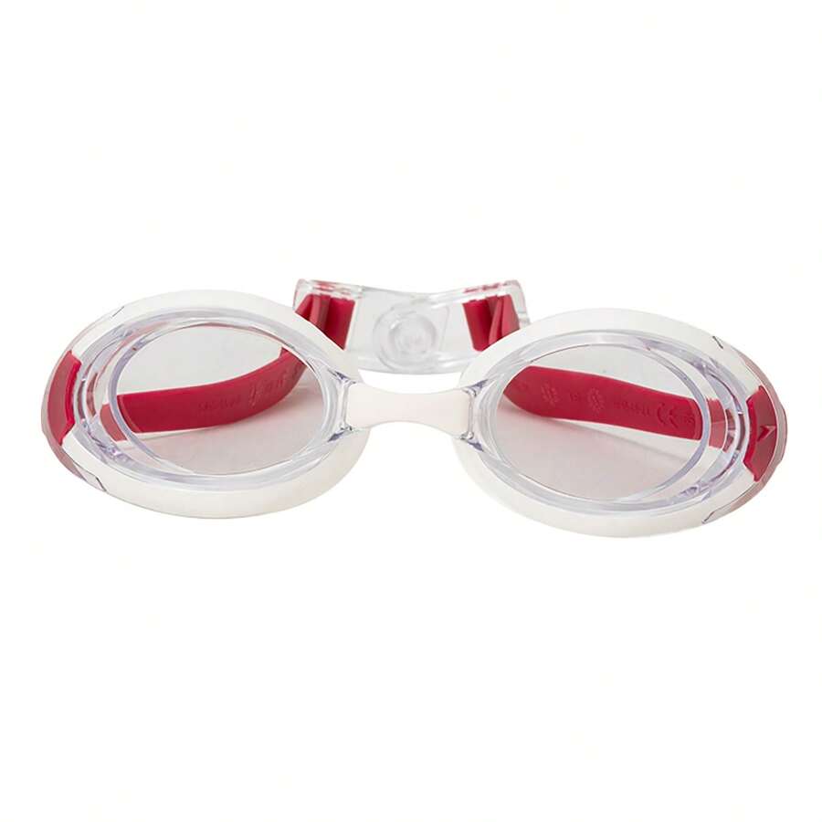 Speedo Non-Optical Swimming Goggles, Unisex, Suitable For Swimming Training And Competition, Couple's Sports Swimming Goggles. - White/Red - View 1