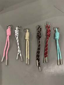 1 件 Y2k 尼龙编织绳手机挂绳腕带女士手链短款防丢手机包钥匙吊坠挂件 - 彩色 - 查看 8