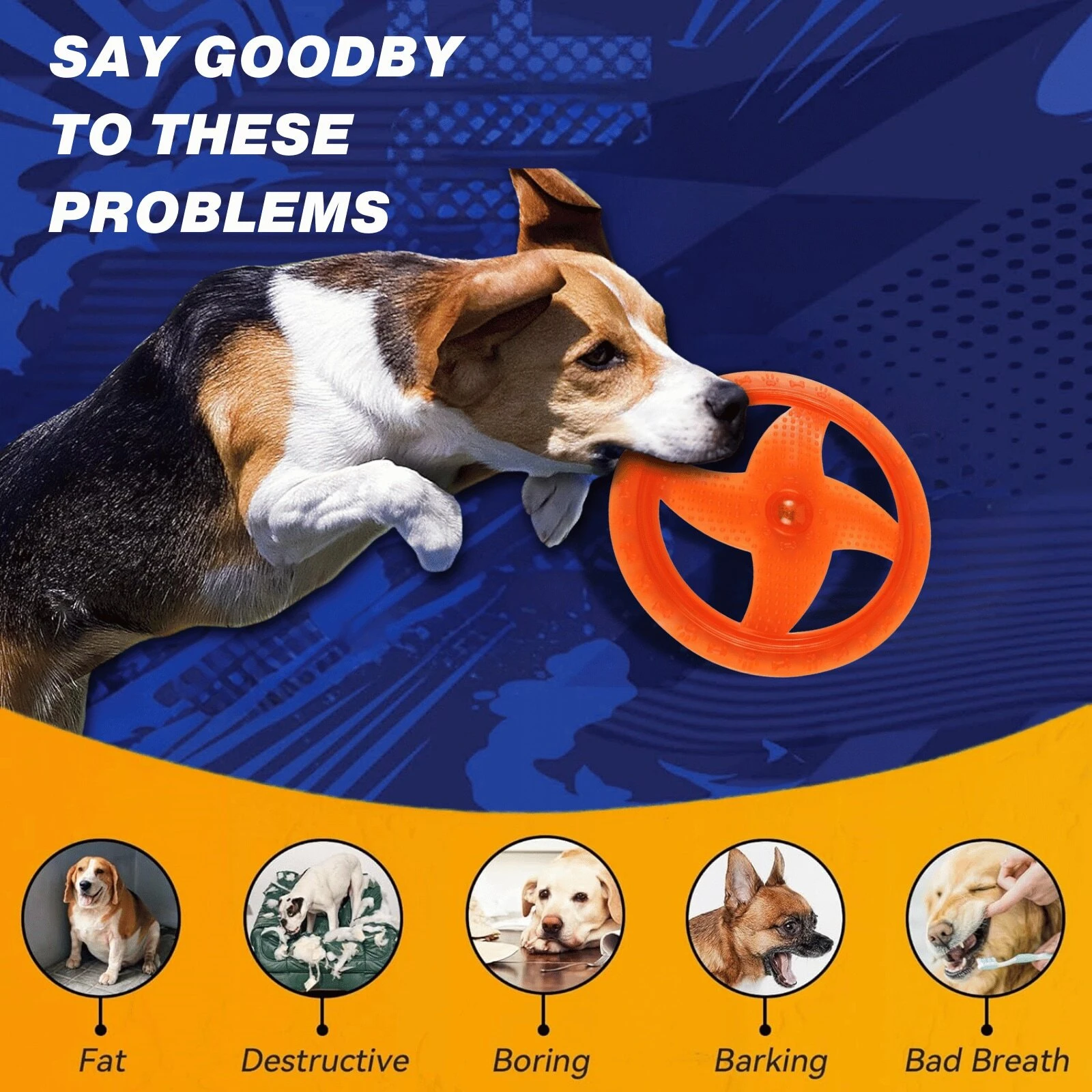 Flying Disc Dog Sport Toy With Flashing LED Lights, Light Up Pet Disk