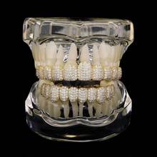 THATBOY 1 PC Hip Hop Cubic Zirconia Teeth Grills 10 Teeth Top Bottom Grills Dental Mouth Punk Tooth Caps Cosplay Rapper Jewelry - Multicolor - View 7