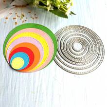 1Pc DIY Metal Die-Cutting, Circular Template Diy Handicraft Card Cutting Mold Cutting For Diy Embossed Card Making Circular Cushion Decorative Paper Mold Scrapbook