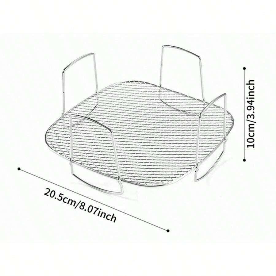 304 Stainless Steel Air Fryer Grill Drying Steam Rack Square Vegetable ...
