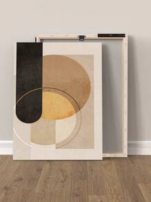 3 Piezas Pintura decorativa de pared moderna de geometría dorada, arte abstracto en lienzo con líneas geométricas doradas y negras, para decoración de dormitorio, sala de estar u oficina, estética