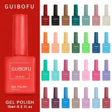 6pcs Set Indigo Blue 15ml Gel Nail Polish Set 120 Color Series Fall Shine Finish Semi Permanent Glitter Sequins Nail Polish Set Kit Soak Off Uv Varnish Nail Art For Manicure Nail Design Solid Color One Bottle - 灰色 - 查看 5