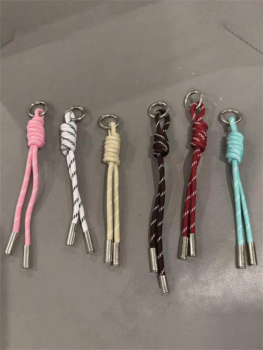 1 件 Y2k 尼龙编织绳手机挂绳腕带女士手链短款防丢手机包钥匙吊坠挂件 - 彩色 - 查看 1