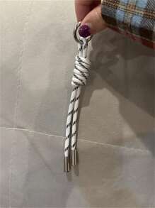 1 件 Y2k 尼龙编织绳手机挂绳腕带女士手链短款防丢手机包钥匙吊坠挂件 - 彩色 - 查看 6