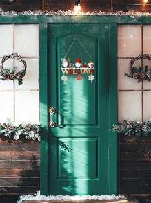 1 mặt dây chuyền biển báo cửa ông già Noel, đồ trang trí treo cửa ngày lễ, mặt dây chuyền Giáng sinh hoạt hình sáng tạo, hình dạng độc đáo, dễ treo, đồ trang trí Giáng sinh và năm mới, thích hợp cho tiệc Giáng sinh, trang trí nội thất cây thông Noel, trang trí cảnh, trang trí phòng, trang trí nhà cửa, mặt dây chuyền trang trí cửa sổ, trang trí tiệc ngày lễ, đồ trang trí Giáng sinh, đồ trang trí mùa đông, đồ trang trí Giáng sinh ngoài trời - Nhiều màu - Xem 10