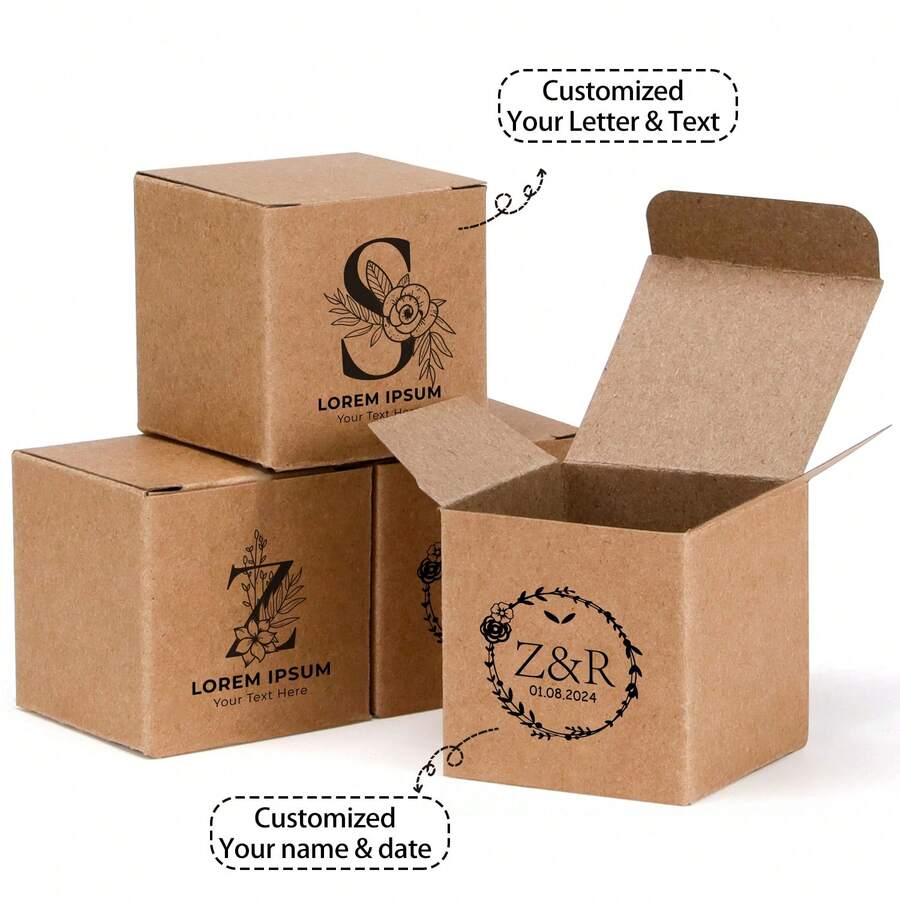 50 hộp quà tặng mini bằng giấy Kraft nâu 5x5x5cm/2x2x2in có chữ và văn bản tùy chỉnh, thích hợp để đóng gói những món quà nhỏ như sôcôla, bánh quy, kẹo, đồ thủ công mỹ nghệ, mỹ phẩm, kem dưỡng da du lịch. Thích hợp cho lễ hội, tiệc tùng và đóng gói sản phẩm doanh nghiệp nhỏ. - Màu Khaki - Xem 1