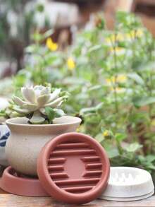 2件装多肉植物圆形排水盘 绿植盆托 桌面花盆底板 树脂透气滴水盘 加厚排水盘 - 彩色 - 查看 1