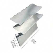 1 件便携式铝制露营燃气炉，带防风罩 - 耐用、防风且轻便的户外烹饪套件 - 銀色 - 查看 6