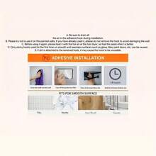 壁挂式不锈钢卫生纸架，带架子，自粘式卫生纸卷分配器，防水防锈，万圣节、圣诞节装饰品 - 銀色 - 查看 9