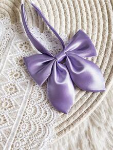 1 件纯色兔耳蝴蝶结领花海军蓝校服领结 - 彩色 - 查看 6