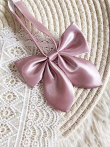 1 件纯色兔耳蝴蝶结领花海军蓝校服领结 - 彩色 - 查看 4