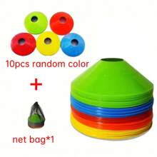 Set de 52 piezas para el almacenamiento de discos, conos, huellas y bloques de entrenamiento con logotipos de fútbol y baloncesto - Multicolor - Ver 11