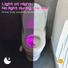 1 件装运动激活 LED 卫生间夜灯，变色浴室灯，带嵌入式按钮控制 - 馬桶燈 - 查看 10
