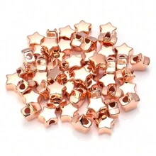 100pcs CCB Plastic Star Beads, Silver Color, Loose Spacer Beads For Jewelry Making, Accessories DIY