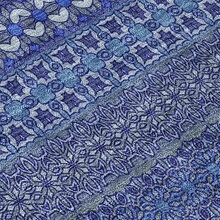 5' X 8' Navy Blue Striped Washable Non Skid Indoor Outdoor Area Rug