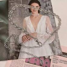 Elegant Women's Belt With Chain Sophisticated Accessory For All Occasions - Bạc - Xem 6