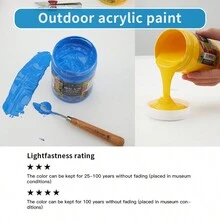 Large Bulk Acrylic Paint Set -  Bottles - Lightfast - Heavy Body - Rich Pigments - Artist Quality Painting Supplies - Professional Grade Paints,Primary Colors  ( 500 Ml,16.9 Fl Oz )  Rich Pigments Washable, Rich Pigments, Water Proof, Premium Acrylic Paints For Artists, Hobbyists,Beginners On Canvas Rocks Wood Ceramic Fabric, Can Be Used For Sketchbook, Coloring Books, License Plates, Paint By Numbers, Watercolor Paper, Anime Posters, Valentines Day Gifts/Valentines - Ultramarine - View 4