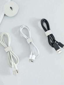 1pc Reusable Hook And Loop Straps, Length 1m, For Organizing Desk Cables, Socket Wires, Desktop Computer Wiring Harness Bundling, Etc.