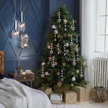 10/20/30 件圣诞树水晶装饰冬季雪花圣诞冰柱滴饰吊灯吊坠珠子适用于圣诞节冬季新年婚礼派对装饰 - 彩色 - 查看 4