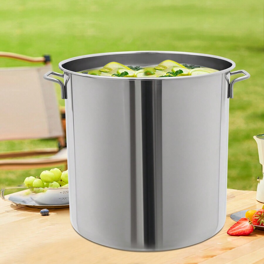 Stainless Steel Seafood Boil Pot With Basket, Shrimp Boil Stock Pot