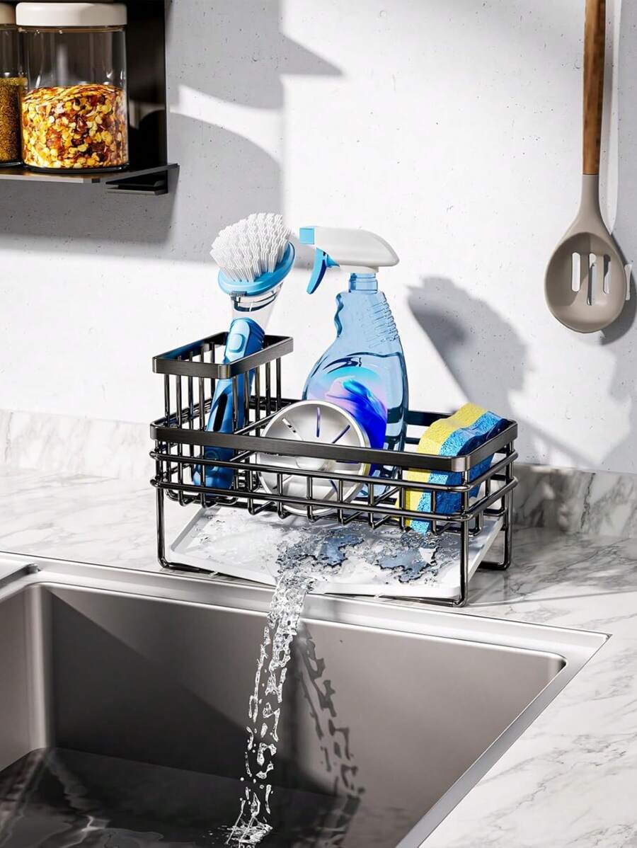 1 Piece Multifunctional Kitchen Sink Organiser With SelfDraining Tray