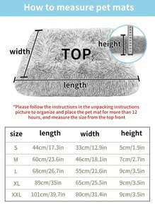 1PC Washable Plush Pet Crate Bed For Dog Anti-Slip Pet Mat Bed For Cat Fluffy Comfy Pet Sleeping Mat For Large, Jumbo, Medium, Small Dogs Breeds - Multicolor - View 3