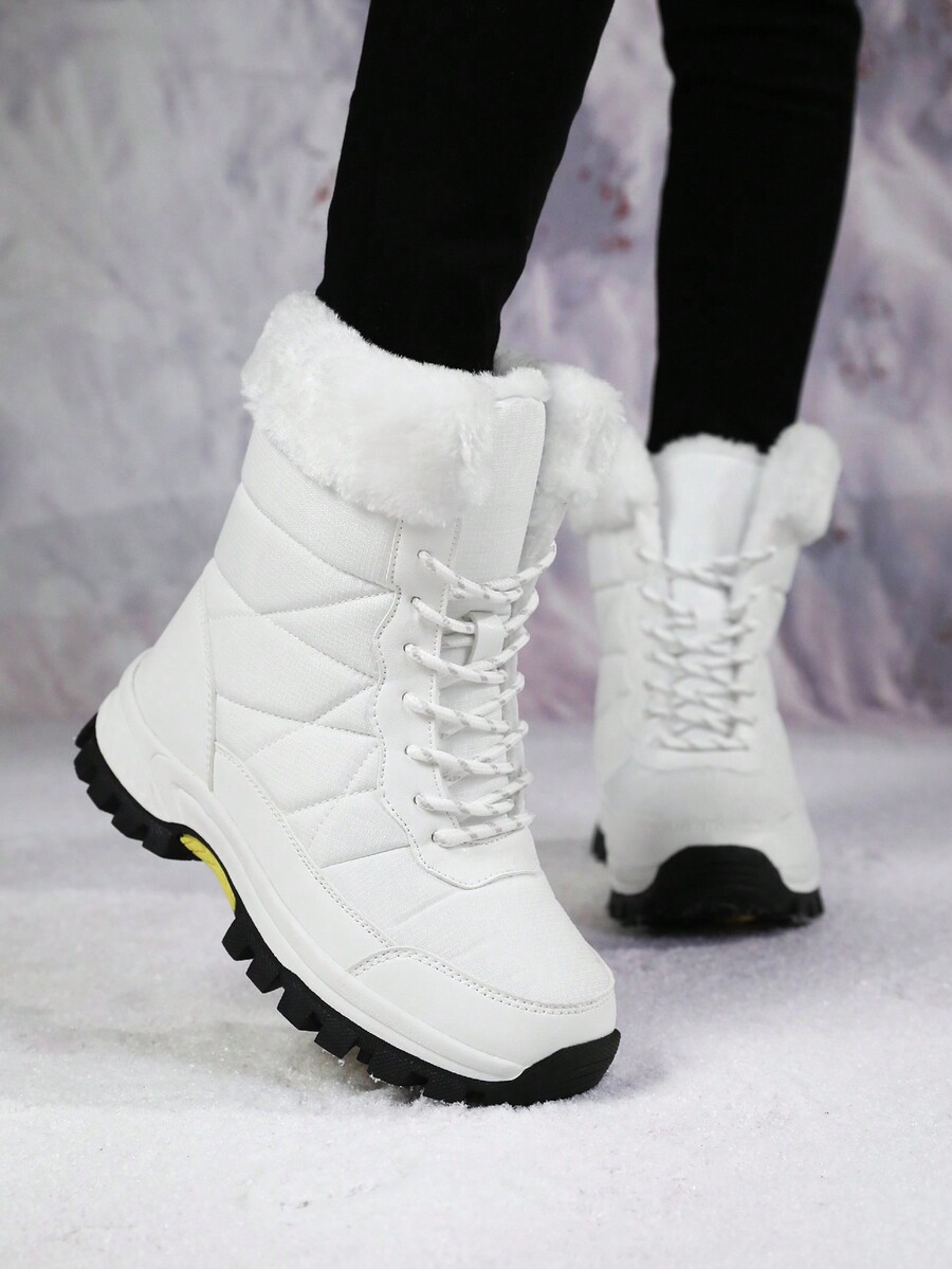Women Outdoor Fashionable Casual Sports Boots, LaceUp HighTop Warm