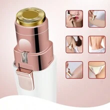 1 pieza Eliminador de vello facial portátil y mini, afeitadora facial para mujeres, dispositivo de eliminación de vello facial y cejas, afeitadora indolora y recargable por USB adecuada para cejas, labios, Body, barbilla y brazos, afeitadora multifuncional para mujeres