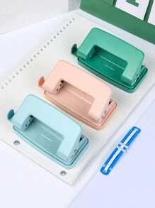 1 pièce Perforatrice à double trou, perforatrice de feuille d'examen pour étudiant, perforatrice pour feuilles mobiles d'agenda, perforatrice de bureau pour comptabilité