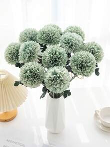 1/3 件人造花丝绸球根菊花花束情人节礼物生日派对装饰婚礼花篮新娘手捧花家居装饰餐厅卧室窗台花瓶装饰新年装饰户外花园开学季 - 白色 - 查看 9
