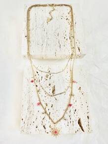 COLLIER MULTI TOUR SOLEIL EN ACIER INOXYDABLE