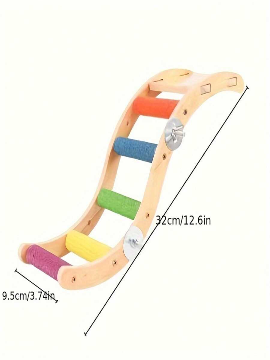Parrot Playtime Essential Wooden Climbing Ladder With Swing Ideal For