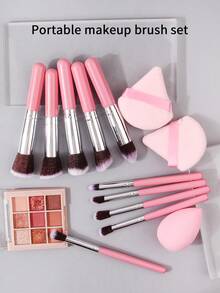 Bộ cọ trang điểm mini 16/10/6/3 chiếc, bao gồm cọ phấn, cọ má hồng, cọ tạo khối, cọ phấn mắt, dụng cụ làm đẹp đa năng; Bộ 6 bông mút mềm, bông phấn nở ra khi ướt, không thấm phấn, Bộ cọ, Bộ cọ trang điểm, Bộ cọ trang điểm, Bộ trang điểm hoàn chỉnh, Bộ cọ trang điểm, Bộ trang điểm hoàn chỉnh, Bộ cọ, Bộ cọ trang điểm, Bộ quà tặng trang điểm, Bộ - Hồng - Xem 5