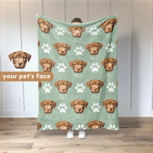 1 Customized Pet Blanket With Pet Photos, Suitable For Soft And Comfortable Family Blankets, Outdoor Camping Trips, Pet Photo Blankets, Dog Dad Gifts, Customized Pet Supplies Ornamental,Cat Stylish,Cute,Colorful,Cuties Unique,Customized Home Goods Ideal Gifts For Him,Ideal Gifts For Her Her,Family,Friends,Pet Lovers,Pet For Anniversaries,For Birthdays Ornamental,Engraved Stylish,Fashion,Colorful,Vintage,Cute,Contracted,Cuties Custom,Unique,Customized,Personalized Pet For Anniversaries,For Birthdays
