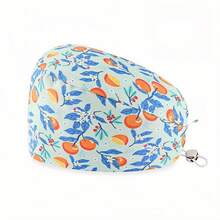1 chiếc mũ y tá/mũ làm việc bằng chất liệu polyester in họa tiết hoa, động vật, trái cây và hoạt hình dành cho phụ nữ, có ốp lưng, khóa có thể điều chỉnh, chống vi khuẩn và chống bụi, thích hợp cho các chuyên gia y tế/làm đẹp/thú y - Nhiều màu - Xem 19