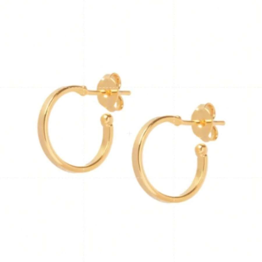 Small Hoop Earring 18k Gold Plated - 金色 - 查看 1