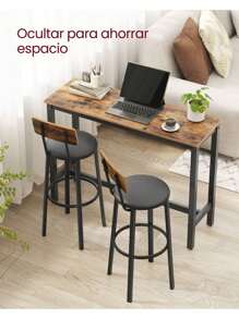 VASAGLE Kitchen Chairs - Black - View 2