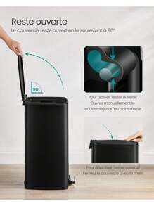 SONGMICS Waste Bins - màu đen - Xem 6