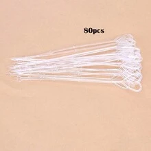 40/80 chiếc kẹp thiệp hoa, kẹp thiệp hoa hình trái tim bằng nhựa trong suốt, thích hợp để cắm hoa, tiệc cưới, bao bì sinh nhật, quà tặng trang trí Ngày của Mẹ - Nhiều màu - Xem 13