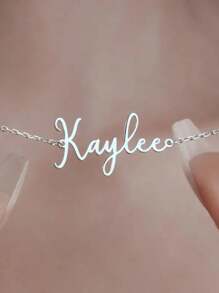 1PC Customized Stainless Steel Multi Font Name Silver Bracelet - Hand-Made Personalized Jewelry, Perfect Gift For Mother, Sisters And Best Friend On Mother's Day And Other Occasions, Personalized Christmas Gift