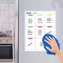 1 件柔性磁性冰箱便签垫，PVC 干擦月度计划日历，卡片材料 - 片 - 查看 9