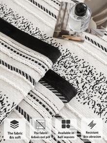 1 vỏ đệm ghế sofa vải nhung jacquard cho mọi mùa, phong cách hiện đại tối giản, thân thiện với vật nuôi, chống bụi bẩn, chống trượt, vỏ bọc ghế sofa chống trầy xước cho mèo vào mùa xuân/thu dành cho ghế sofa kết hợp hình chữ L và ghế sofa 1/2/3/4 chỗ ngồi (một mảnh) - màu đen - Xem 9