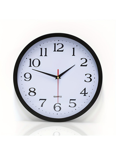 1pc, Wand Klok Living Room Round Kitchen Bedroom Home ation Plastic Battery Operated Dining Bathroom Office,Home ,Room Birthday Graduation Dormitory Back To School ations