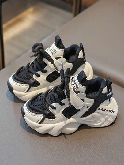 Spring 2025 New Style Kids/Children Casual Sports Shoes, Lightweight & Fashionable Platform Chunky Sneakers For Boys And Girls