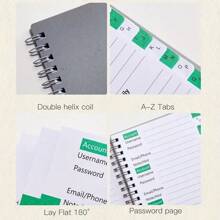 1 cuốn sổ lưu trữ mật khẩu, sổ ghi chép mật khẩu theo thứ tự chữ cái và sổ tổ chức, sổ ghi chép mật khẩu cá nhân kích thước NHỎ 4,7""X 6,1" với các trang kẻ ô vuông, lý tưởng cho việc sắp xếp tại nhà và văn phòng - Một cỡ - Xem 6