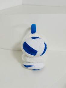 1 件装儿童男孩彩色卡通排球篮球装饰保暖耳罩，时尚运动风格，适合冬季户外穿着 - 均碼 - 查看 12